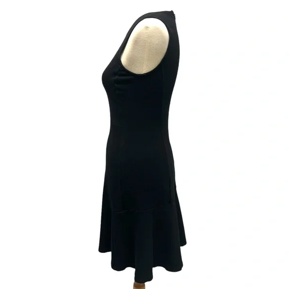 Theory Black Sleeveless Flounce Hem LBD Dress - Picture 3 of 9